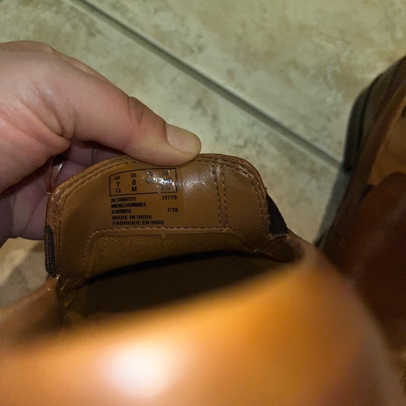 Sharp brown Tan mens shoes size 8 M - Picture 6 of 6